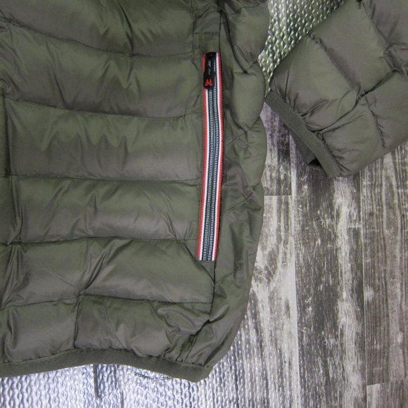 NWT Lt. Quilted Jacket Olive w/Zip Off Down Hood - Picture 4 of 9